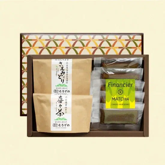 八女抹茶フィナンシェと深蒸し茶2種セット | 茶匠むろぞの