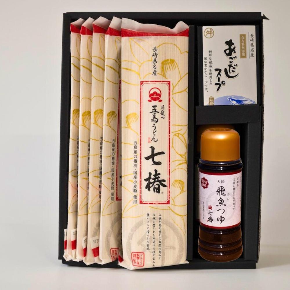 常信達磨　絹本一幅　桐箱付き 国産小麦の五島手延うどん七椿ギフトセット | 五島マルマス