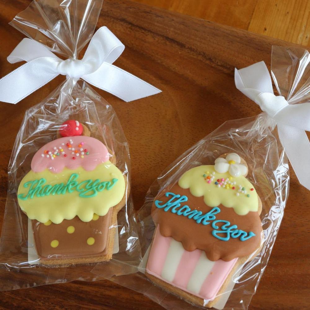 【アイシングクッキー】カップケーキ Thankyou