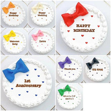 画像をギャラリービューアに読み込む, リボン付き ハートドットデザインケーキ