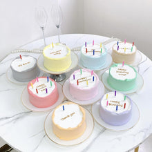 画像をギャラリービューアに読み込む, 6本ろうそく付き デザインセンイルケーキ