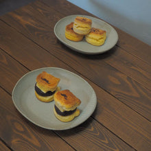 画像をギャラリービューアに読み込む, ねこの形のあんバターサンドスコーン