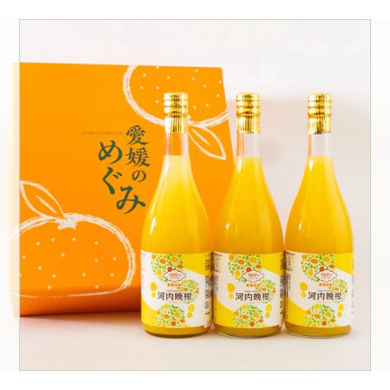 河内晩柑ジュース(ストレート)3本セット