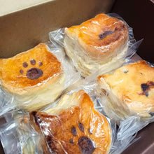 画像をギャラリービューアに読み込む, ねこの形のあんバターサンドスコーン