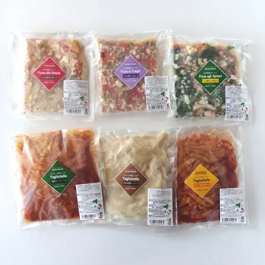 手作りパスタ&有機野菜の天然酵母ピザセット<パスタ3食、ピザ3食入>