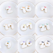 画像をギャラリービューアに読み込む, キルティング数字アイシングクッキー