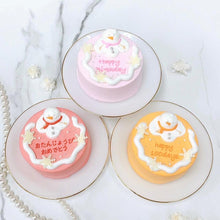 画像をギャラリービューアに読み込む, とろける雪だるまケーキ