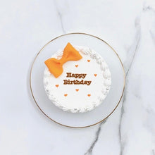 画像をギャラリービューアに読み込む, リボン付き ハートドットデザインケーキ