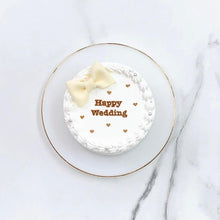 画像をギャラリービューアに読み込む, リボン付き ハートドットデザインケーキ