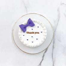 画像をギャラリービューアに読み込む, リボン付き ハートドットデザインケーキ
