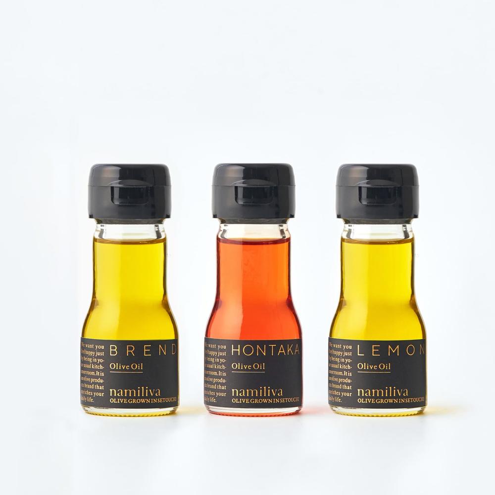 オリーブオイル3本セット 香川県産【BREND & HONTAKA & LEMON各35ml