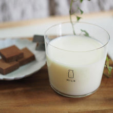 画像をギャラリービューアに読み込む, 珈琲牛乳のグラス(消え文字グラス) (Bタイプ(薄口グラス・英語ロゴ))(特許取得済)