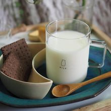 画像をギャラリービューアに読み込む, 珈琲牛乳のグラス(消え文字グラス) (Dタイプ(耐熱グラス・英語ロゴ))(特許取得済)