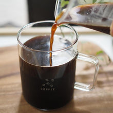 画像をギャラリービューアに読み込む, 珈琲牛乳のグラス(消え文字グラス) (Dタイプ(耐熱グラス・英語ロゴ))(特許取得済)