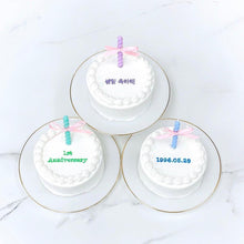 画像をギャラリービューアに読み込む, リボンキャンドル付きセンイルケーキ