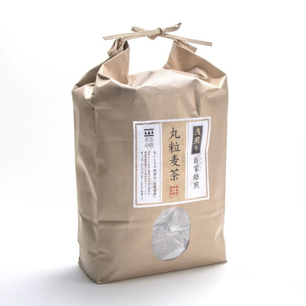 【伝統製法】丸粒麦茶三角ティ―バッグ 浅煎り