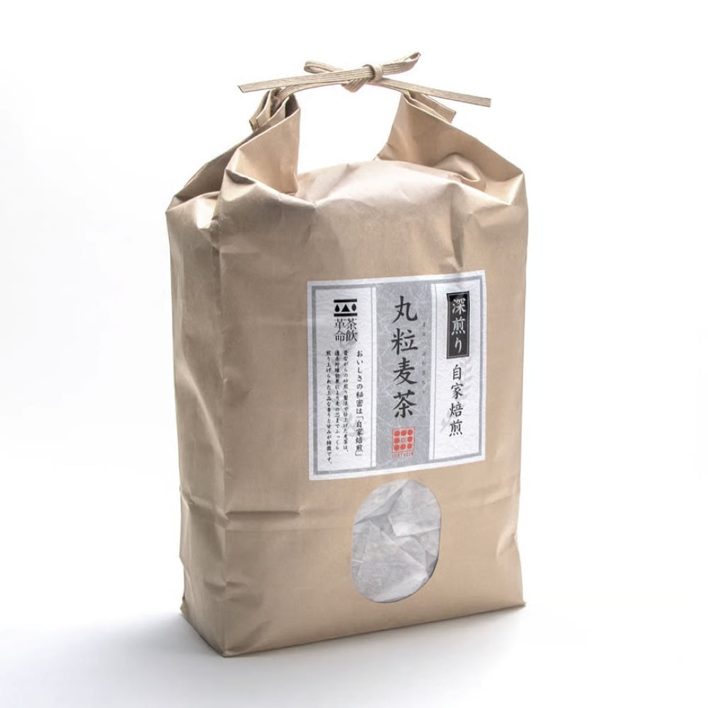 【伝統製法】丸粒麦茶三角ティ―バッグ 深煎り