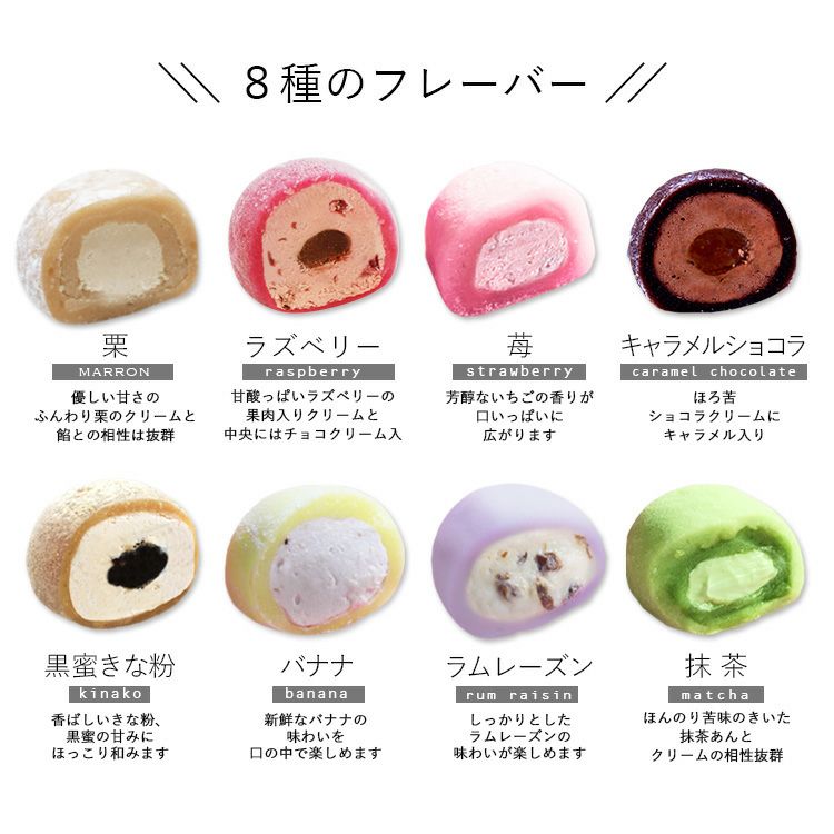 送料無料】生クリーム大福 | 創作和洋菓子花えちぜん – DELISH MALL