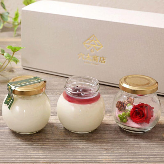 【無添加】 北の白いプリン「ノンノ」(プリン2個+お花)