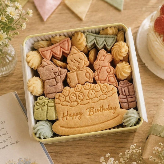 【誕生日・お祝い・ギフト】きみが産まれた日の贈り物｜クッキー缶｜きみと季節のとなりに「HappyBirthday」
