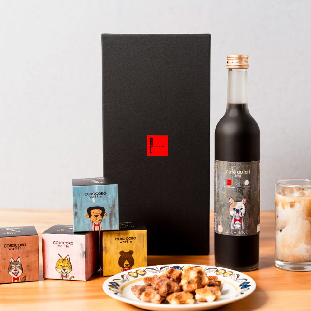 【送料込】カフェオレベース付きコロコロワッフル キューブ4個セット