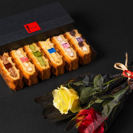 【送料込】ローズ付 ワッフルケーキ6種セット