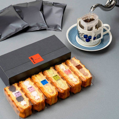【送料込】コーヒードリップバッグ付き ワッフルケーキ6種セット