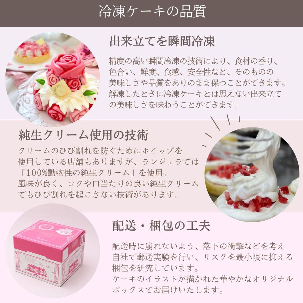 【送料込】純生冷凍ケーキ「ジュエルローズ」 | バラのマドレーヌのお店ランジェラ