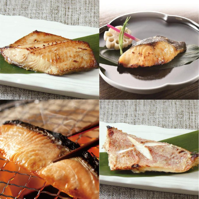 【化粧箱付】味くらべ(甘粕さけ,赤魚,甘粕銀だら,味噌さけ,ほっけ,味噌銀だら) | 新潟小川屋