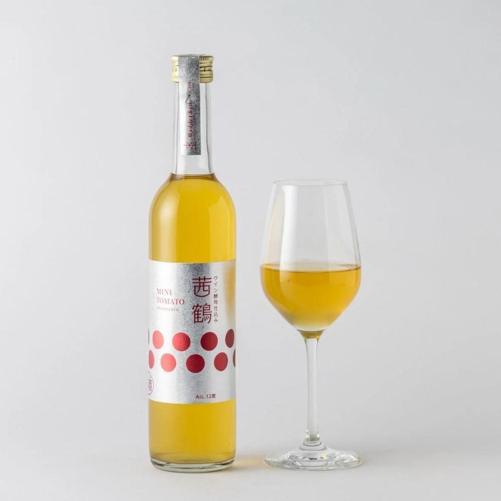 送料無料】ワイン酵母仕込み茜鶴ミニトマトのお酒飲みくらべ紅白セット