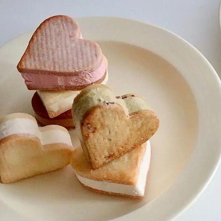 ハートのバターサンド