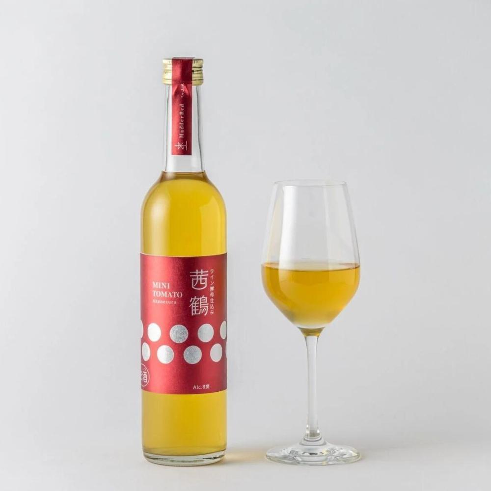 送料無料】ワイン酵母仕込み茜鶴ミニトマトのお酒飲みくらべ紅白セット