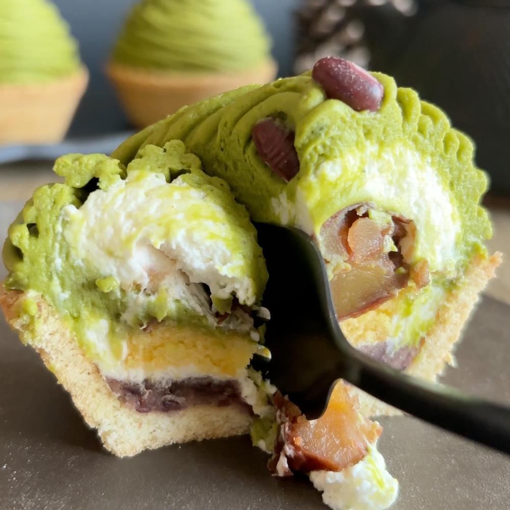 抹茶と和栗のモンブラン(3個入/6個入) | 栗菓子専門店「モンブラン」