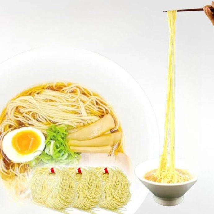 【送料無料】史上最長ラーメン 極細生ラーメン 醤油 111cm 3玉セット | 内田製麺