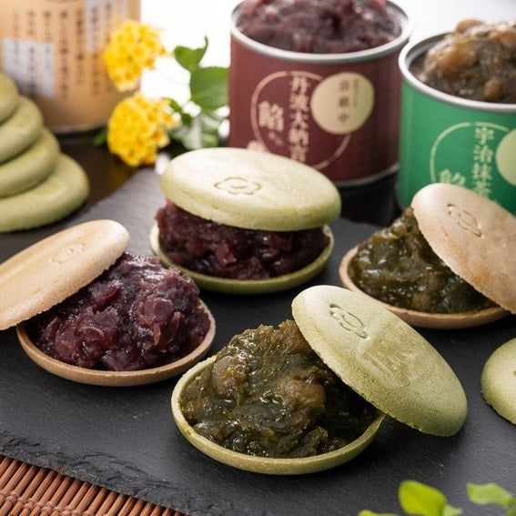 お手作り最中セット2種セット【抹茶皮・京番茶皮・抹茶餡・丹波大納言餡】 | 京都 きよ泉
