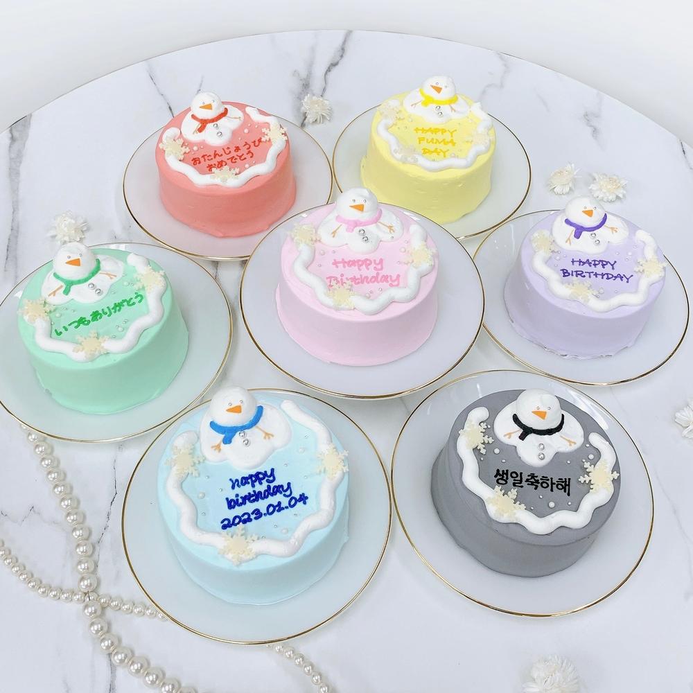 とろける雪だるまケーキ