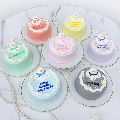 とろける雪だるまケーキ