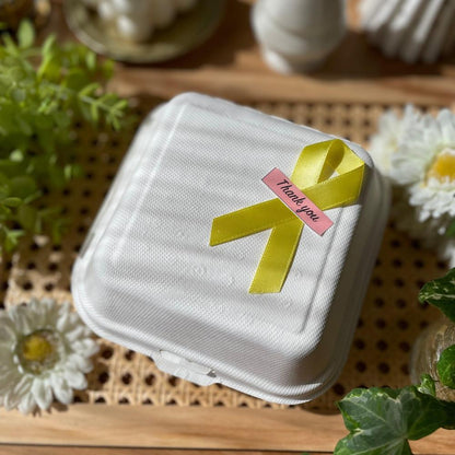 散りばめハートとパールのランチボックスケーキ