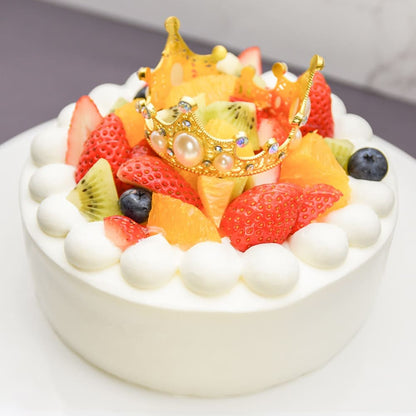 【送料込】ティアラ付き デコレーションケーキ 5号（誕生日・推し活・バースデー・映え）