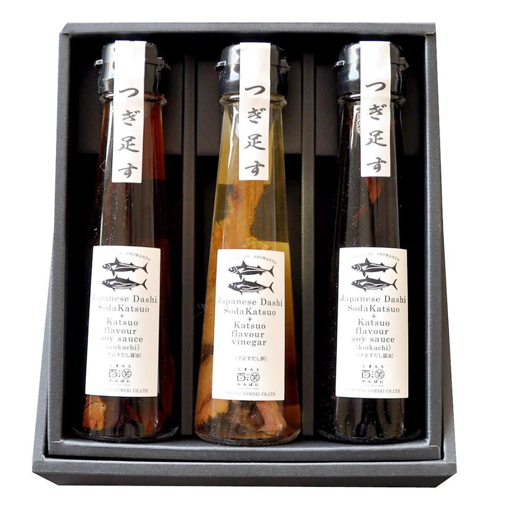 ジャパニーズ ダシ Katsuoflavor soysauce & Vinegar 3本セット