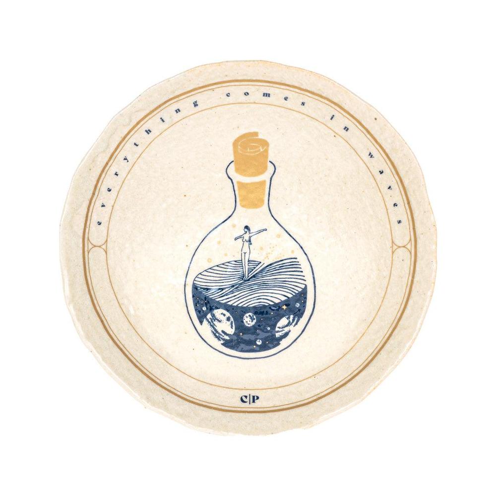 Surf in a Frasco 丸皿 （Clay Party せともの）