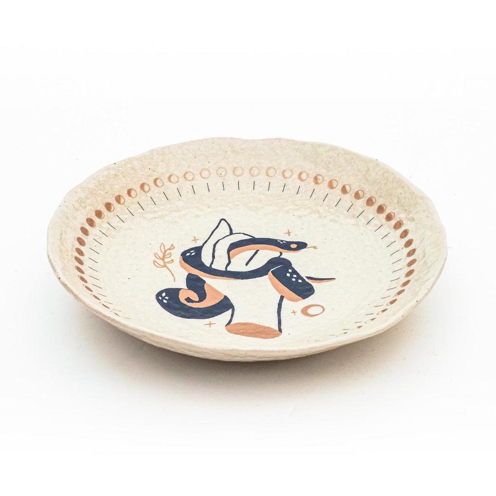 Serpente 丸皿 （Clay Party せともの）