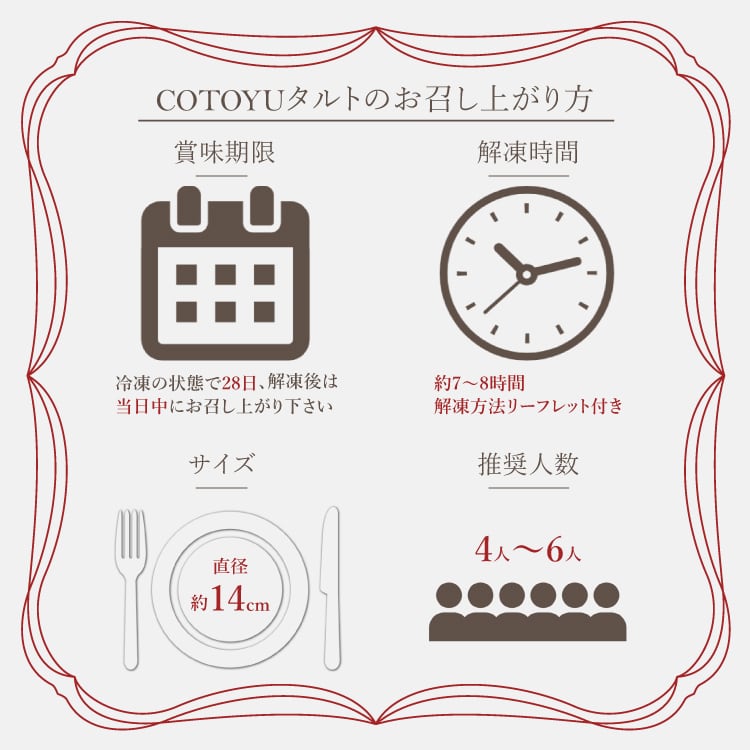 COTOYUタルトのお召し上がり方