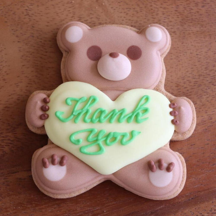 【アイシングクッキー】ラブリーベア Thank you