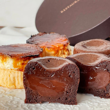 フォンダンショコラとミニバスクチーズケーキ