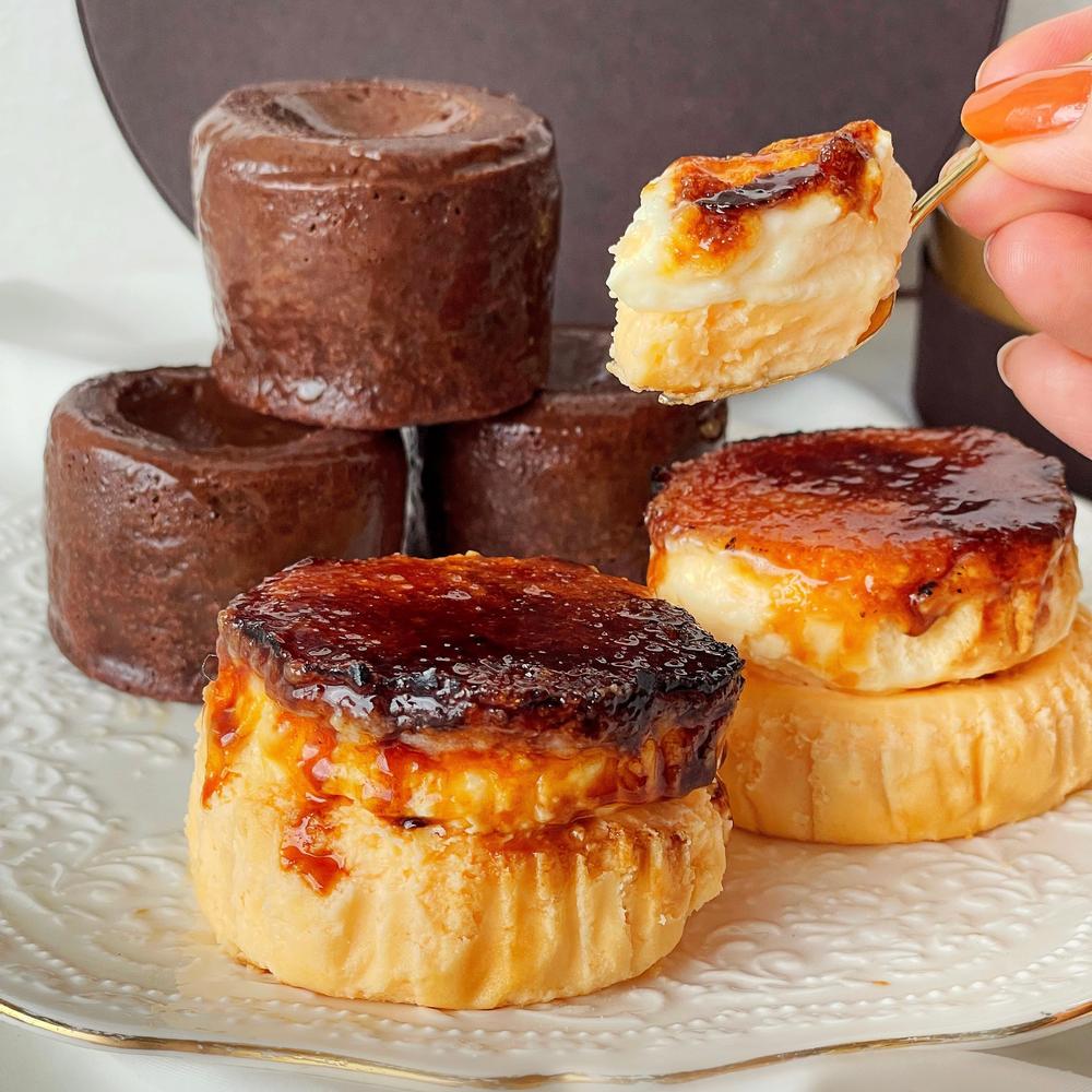 フォンダンショコラとミニバスクチーズケーキ