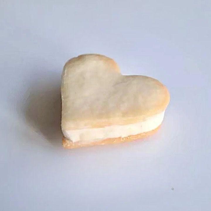 ハートのバターサンド