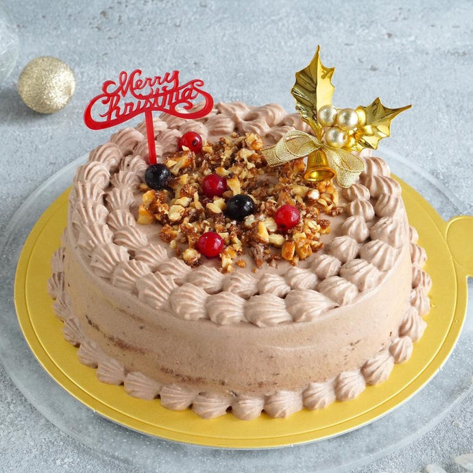 濃厚ショコラとクルミキャラメリゼのケーキ