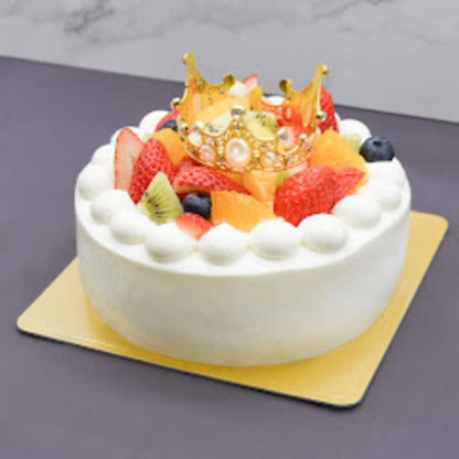 【送料込】ティアラ付き デコレーションケーキ 5号（誕生日・推し活・バースデー・映え）