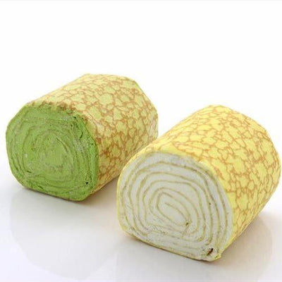 【送料無料】ミルクレープロールセット プレーン&宇治抹茶